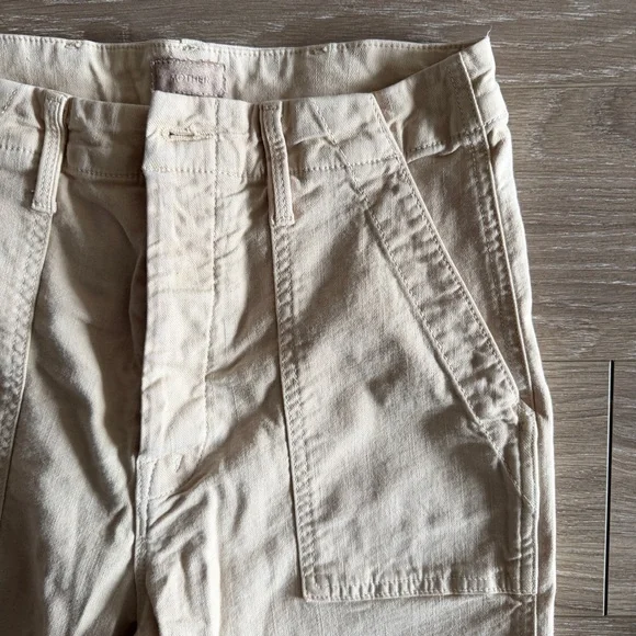 Mother Denim The Patch Pocket Private Ankle Jeans size 25 in Khaki Stretchy - Picture 6 of 12